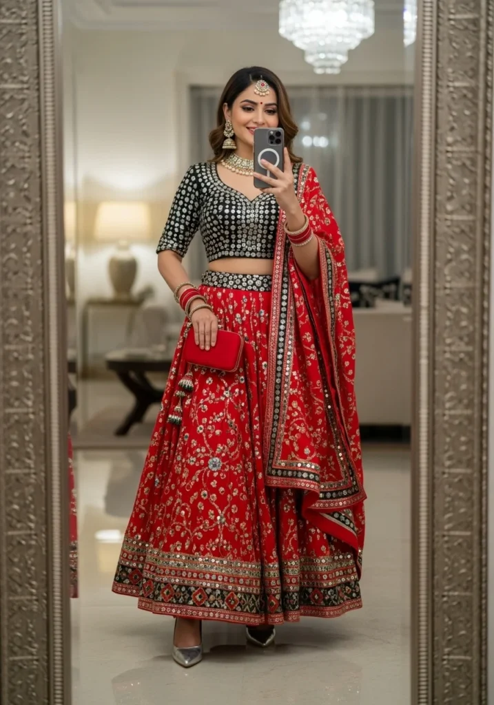 Black Choli Designs for Navratri