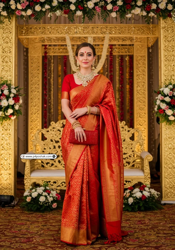 Red Banarasi Saree