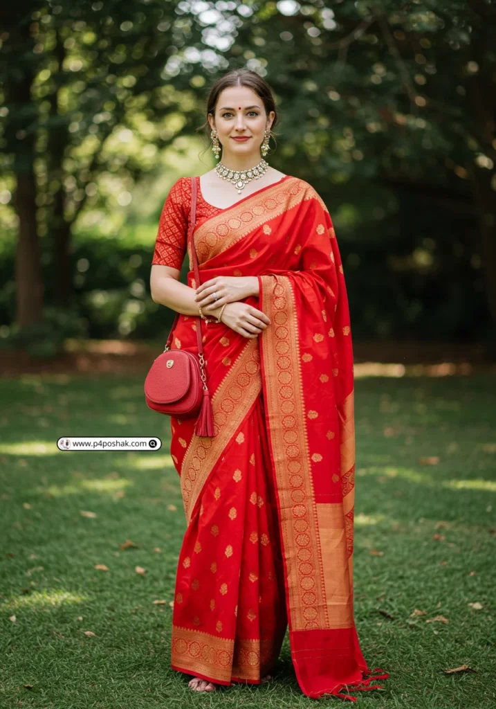 Red Banarasi Saree
