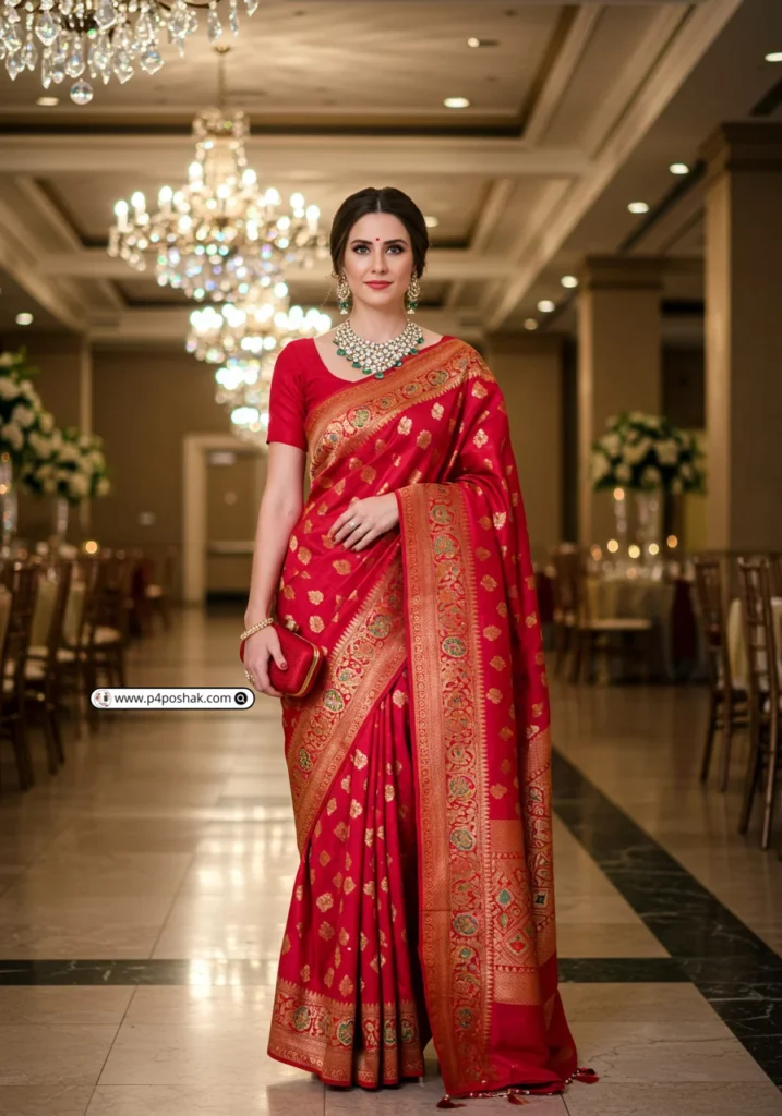 Red Banarasi Saree