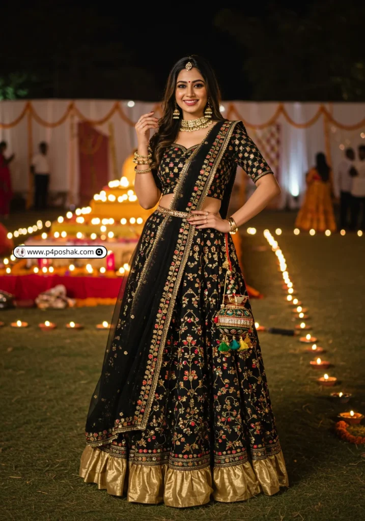 Black Choli Designs for Navratri