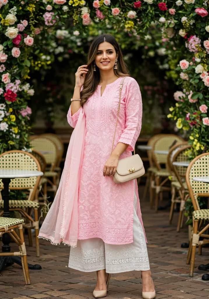 Short Chikankari Kurti