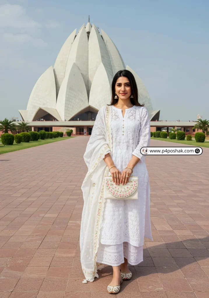 White Chikankari Kurti