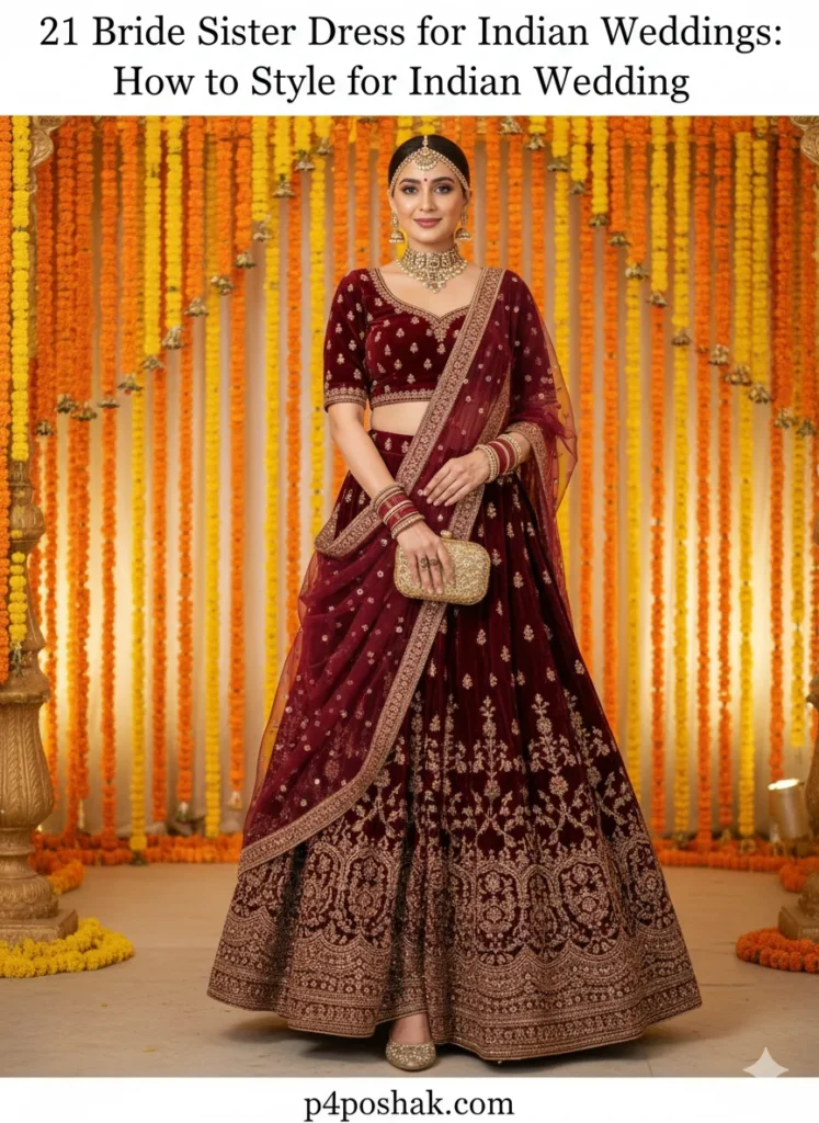 Bride sister dress for Indian weddings