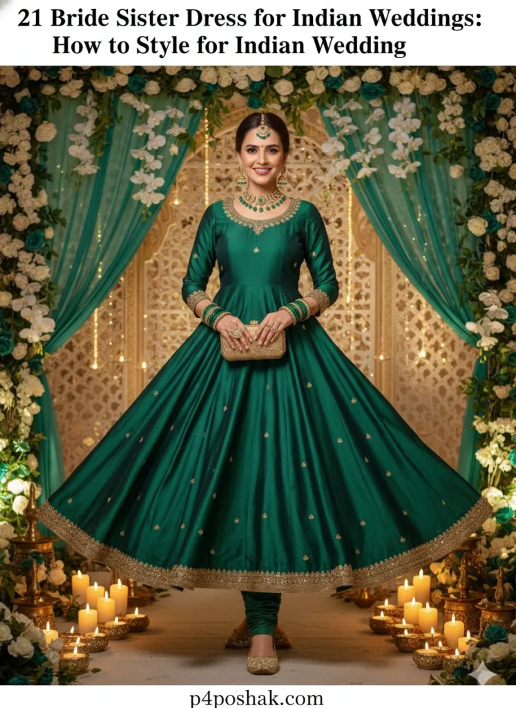 Bride sister dress for Indian weddings