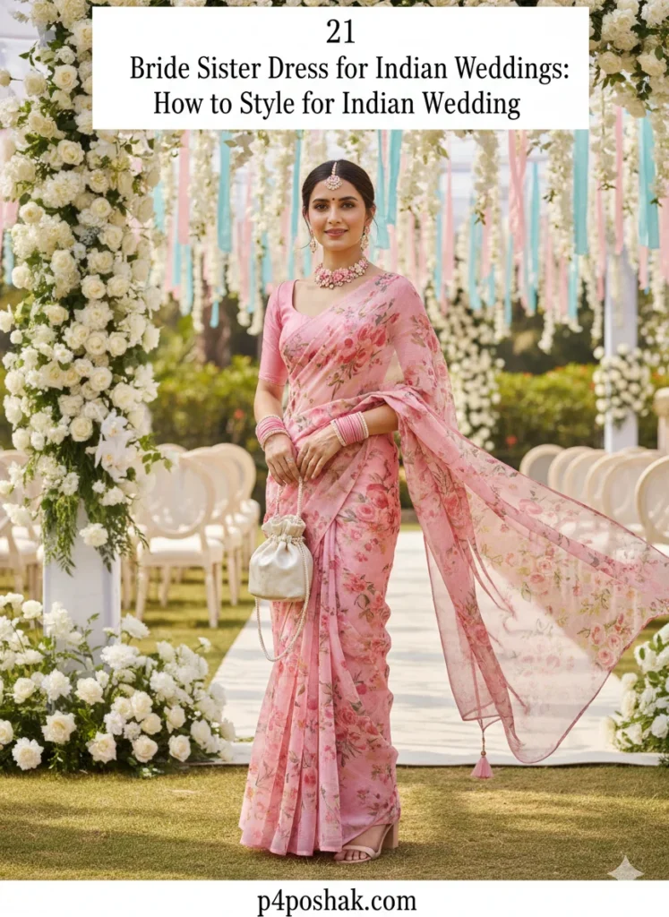 Bride sister dress for Indian weddings