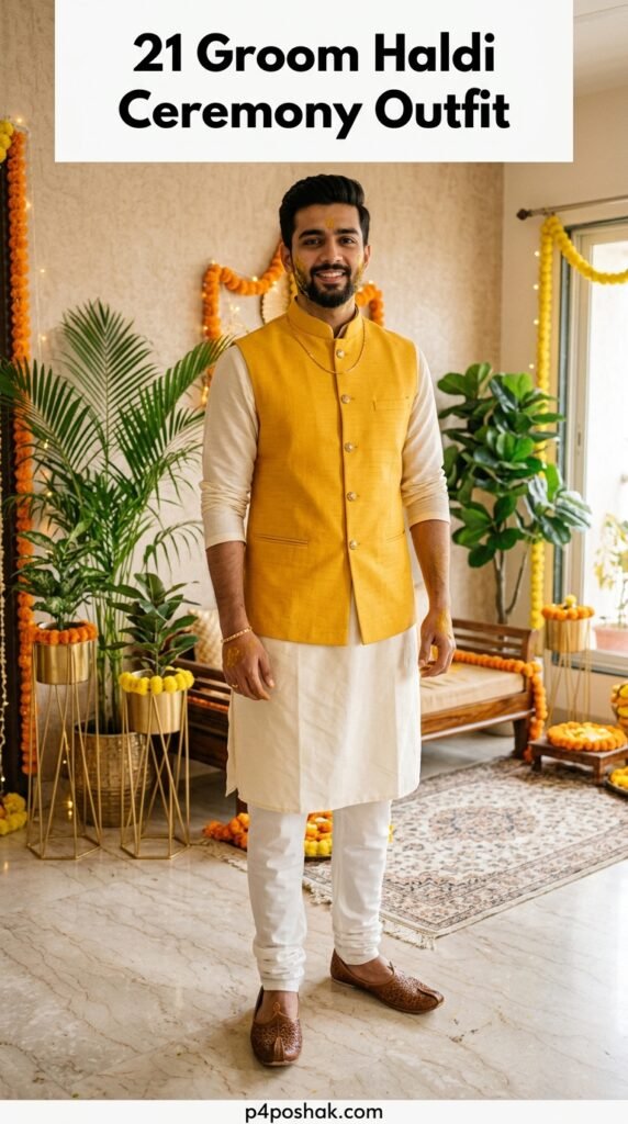 Haldi Ceremony Outfit for Groom