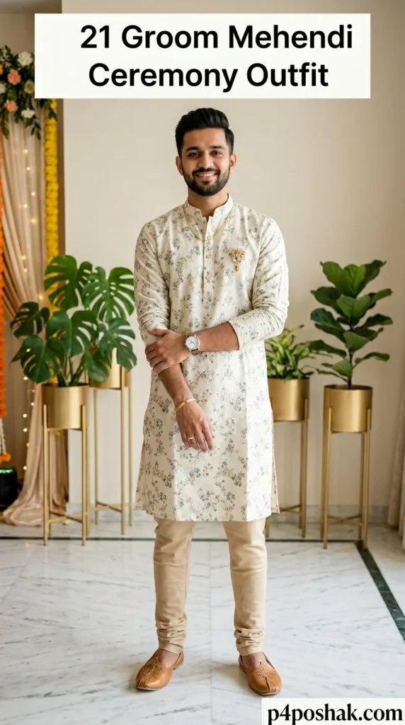 Mehendi Ceremony Outfit for Groom