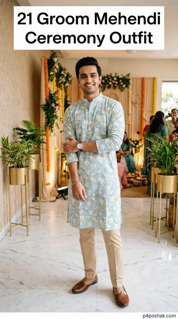 Mehendi Ceremony Outfit for Groom